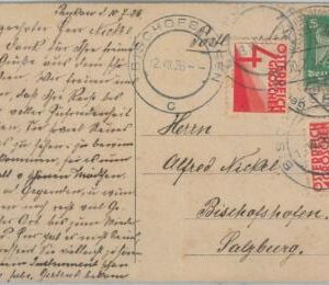 77478 - GERMANY  - POSTAL HISTORY -  POSTCARD to AUSTRIA taxed on arrival 1926