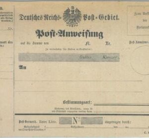 89301 - GERMANY  - Postal History - STATIONERY Formular CARD Money  Order