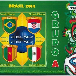 M1126  GUINEA BISSAU - ERROR, 2014 MISSPERF SHEET: BRASIL 2014 Football  MEXICO