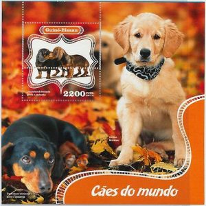 GUINEA BISSAU - ERROR, 2014 MISSPERF SHEET: DOGS, PETS, ANIMALS