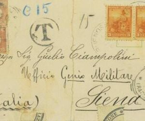 P0402 - ARGENTINA - POSTAL HISTORY -  Libertad Sentada on CARD to ITALY - TAXED