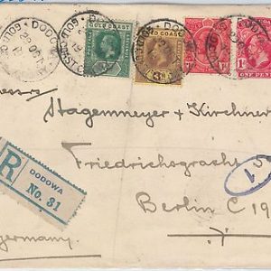 51842 - Gold Coast -  POSTAL HISTORY - STATIONERY COVER from DODOMA to GERMANY
