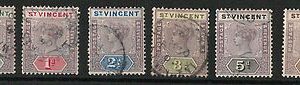 60800 -  ST VINCENT - STAMPS:  SG # 60/70 + 72/73  Used - VERY FINE!!