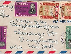54455 - LIBERIA - POSTAL HISTORY: nice SPORTS stamps on COVER: BASKETBALL 1929