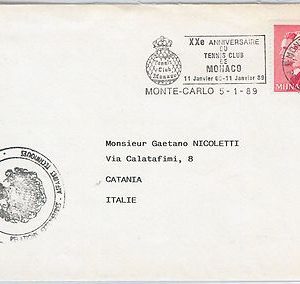 54448 -  MONACO - POSTAL HISTORY: nice SPORTS postmark on COVER: TENNIS 1989