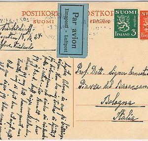 41997  -  FINLAND -  POSTAL HISTORY -  POSTAL STATIONERY CARD with ADDED STAMP