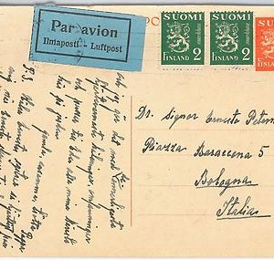 42000 -  FINLAND  -  POSTAL HISTORY:  POSTAL STATIONERY CARD 93 with ADDED STAMP