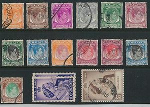 6078 -  MALAYA Singapore - STAMPS:  SG # 16/30 + 31/32  Used - VERY FINE!!