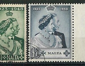 60781  -  MALTA - STAMPS:  SG # 249/50   Used - VERY FINE!!