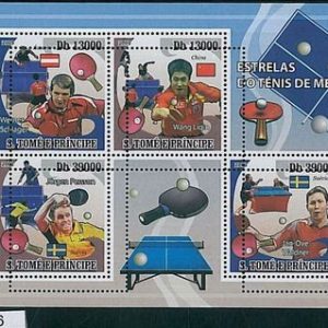 Sao Tome e Principe 2009, MISSPERF SHEET: Ping Pong, Persson, Schlager, Waldner