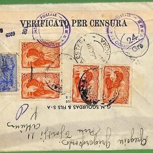 ad0974 - GREECE - Postal History - COVER to GERMANY 1940 - Double CENSURE!