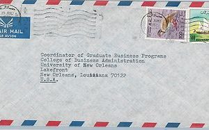 64548  -  OMAN - POSTAL HISTORY -  LARGE COVER to USA 1982 - BIRDS