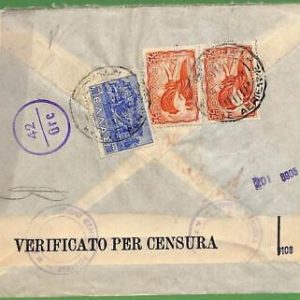 ad0973 - GREECE - Postal History - COVER to GERMANY 1943 - Double CENSURE!