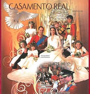 MOZAMBIQUE - ERROR, 2011 IMPERF SHEET: Royal family, Wedding Kate & William