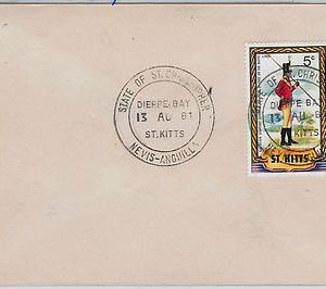 39848  ST KITTS  -  POSTAL HISTORY - COVER with nice postmark: DIEPPE BAY - 1981