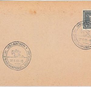 56661 -  HORSE  racing - GERMANY -  POSTAL HISTORY: Postmark on CARD 1959