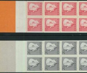 91431  - SWEDEN   - STAMPS: SET of 2 Booklet YVERT #  424/25  - ROYALTY  1957