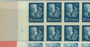 91433a  - SWEDEN   - STAMPS: Booklet YVERT #  411  1955 Daniel Amadeus Atterbom