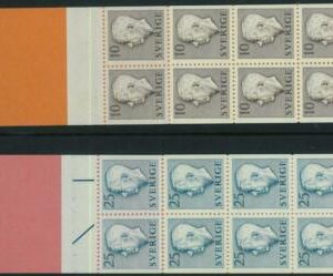 91435 - SWEDEN - STAMPS:  2 Booklets   YVERT # 390/1  King Gustaf VI Adolf 1954
