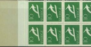 91436b - SWEDEN - STAMPS: Booklet YVERT # 388 1953  Athletic League - Skiing
