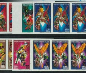 95759 - MADAGASCAR - Michel # 1133/38  IMPERF:  Boys Scouts BUTTERFLIES birds