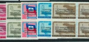 95760b - HAITI - STAMPS - Michel # C136 / C138 block of 4 - HUMAN RIGHTS Flags