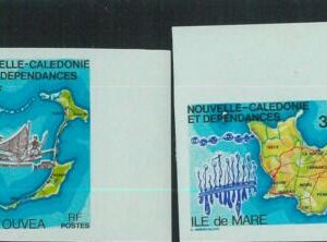 95760 - Nouvelle Caledonie - Scott # 443/44  IMPERF: Maps Boats MNH