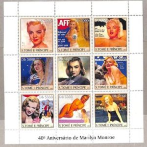 A3430 - SAO TOME & PRINCIPE ERROR MISSPERF: 2003, Marilyn Monroe, Cinema