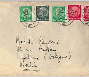 GERMANY -  POSTAL HISTORY - COVER to ITALY 1938