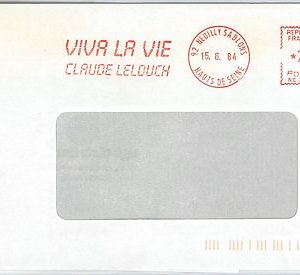 64772 - FRANCE - POSTAL HISTORY - Red MECHANICAL POSTMARK: CINEMA Viva la vie