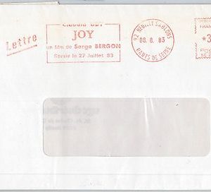 64770 - FRANCE - POSTAL HISTORY - Red  POSTMARK: CINEMA Le Prix du danger 1982