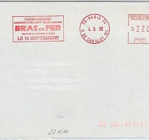 64774 - FRANCE - POSTAL HISTORY - Red MECHANICAL POSTMARK: CINEMA Bras de fer
