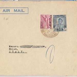 56375 -  IRAQ  -  POSTAL HISTORY: AIRMAIL COVER to  ITALY 1950's