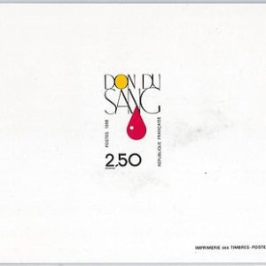 FRANCE -  POSTAL HISTORY -  LUXURY PROOF sheet - MEDICINE / BLOOD DONORS 1958
