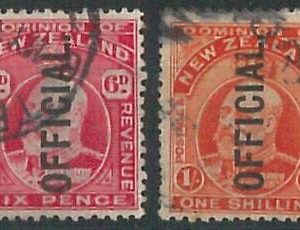 70469 -  NEW ZEALAND - STAMPS - Stanley Gibbons # O75 + O77 -   Finely USED