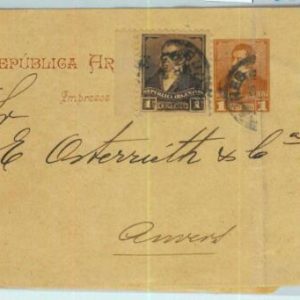 94021 - ARGENTINA - POSTAL HISTORY - STATIONERY  WRAPPER + franking to BELGIUM