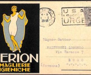 Lib669  - VINTAGE Illustrated ITALIAN  ADVERTISING POSTCARD - UNDERWEAR 1929
