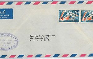 61397 - NIGERIA - POSTAL HISTORY - AIRMAIL COVER  to ITALY - 1965 - BIRDS