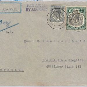 52013 - TANGANIKA -  POSTAL HISTORY - AIRMAIL COVER from OLDEANI to GERMANY 1934