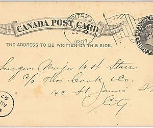 CANADA -  POSTAL HISTORY - PRIVATE  STATIONERY CARD - MEDICINE 1897