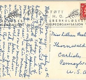 43203 - NORWAY - POSTAL HISTORY -  postmark 1956  MEDICINE / TUBERCULOSIS
