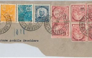 58563  -  BRAZIL  - POSTAL HISTORY:  66100 Reis on COVER CUT-OUT 1940