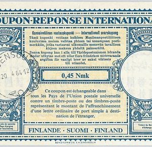 61043 - COUPON RESPONSE INTERNATIONAL London Model: FINLAND 1964