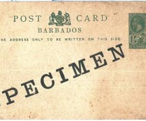 69065 - BARBADOS  - POSTAL HISTORY -   STATIONERY CARD  H & G # 11A - SPECIMEN