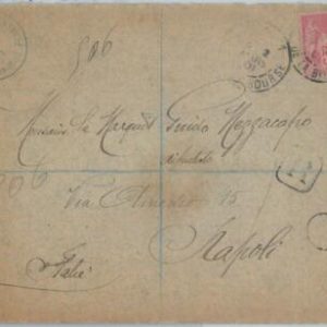 75200 - FRANCE - Postal History -  Yvert  # 104 Isolated on COVER to ITALY  1901