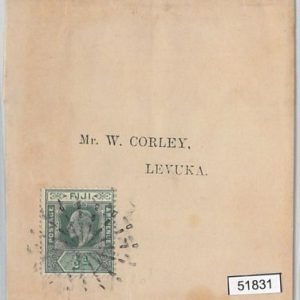 51831 - FIJI -  POSTAL HISTORY - SMALL WRAPPER with STAMP - NICE!