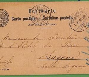 ZA0227 - Switzerland - Postal History - Stationery Card - Trains