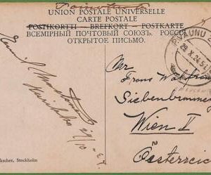 ZA0198 - FINLAND - Postal History - TRAIN AMBULANT Postmark on POSTCARD 1924