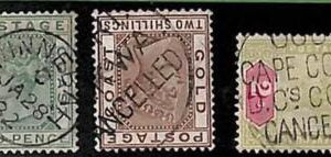94885a -  GOLD COAST - STAMPS  - Lot of 3 USED STAMPS with nice POSTMARKS!