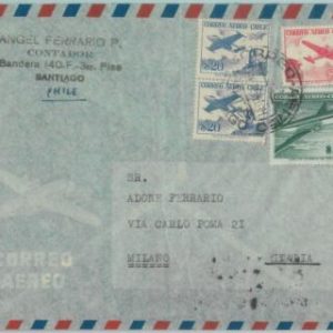 81537 - CHILE - POSTAL HISTORY -    AIRMAIL COVER to ITALY  1958